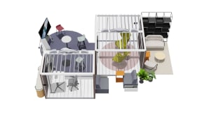 Steelcase Roam Collection, Steelcase Flex Collection, Steelcase media:scape Kiosk, Steelcase Gesture, Steelcase B-Free, Steelcase Turnstone Campfire Personal Table, Steelcase Turnstone Bassline, Coalesse Montara650 Table, Orangebox Cubb Seating, Orangebox Air3, Orangebox Avi, m.a.d. Lolli Bart Stool, m.a.d. Circa Lounge, m.a.d. Urban Shelf, Commune Terra Sideboard
