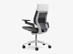 Gesture chair with wrapped back
