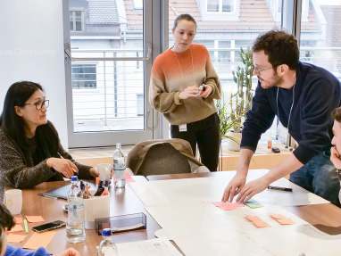 group of people inside a room collaborating