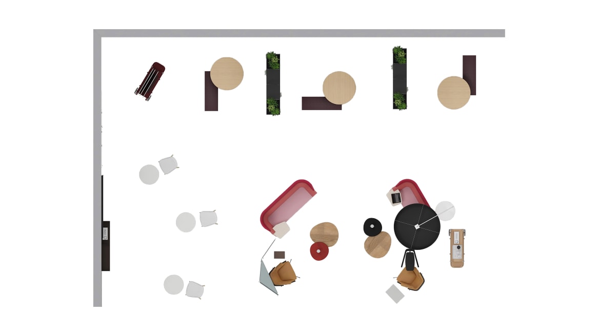 Orangebox Border, m.a.d. Urban Shelving, Coalesse Montara Café Bar Table, Grado Everyday Stool, Polyvision Motif Whiteboard Panels, Orangebox Away From The Desk, Grado Lord Lounge Chair, Grado Lotus Coffee Table, Grado Doric Side Table, Coalesse Freestand Portable Table, Turnstone Clipper, Turnstone Campfire Big Lamp, Flex Collection, Flex Mobile Power, Bolia Lean Shelf