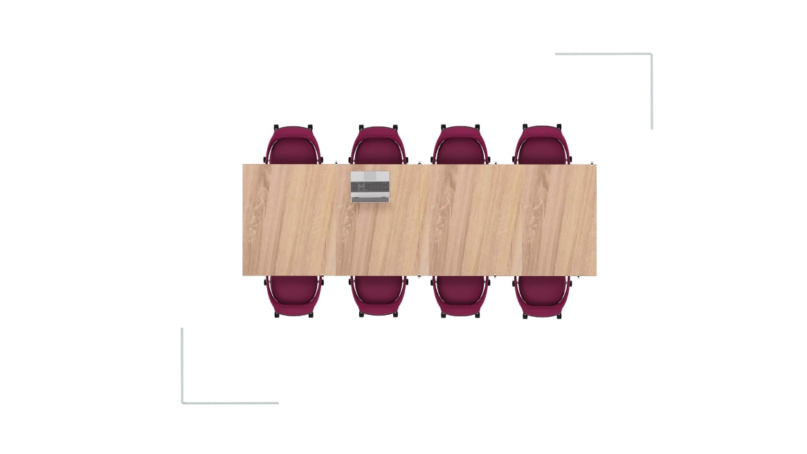 Steelcase B-Free Privacy Screen, Orangebox Cubb Table, Coalesse Massaud Conference