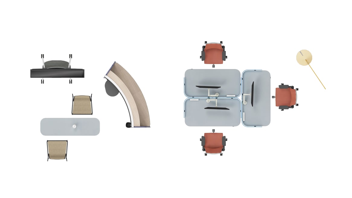 Flex Huddle Hub, Flex Tables, m.a.d Sling Stool, Roam, Flex Stand, Flex Screens, Gesture, Flex Power, Flex Accessories.