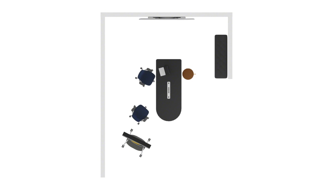 Steelcase Migration SE Pro, Steelcase SILQ Chair, Steelcase Roam Collection, Bolia Grab Pouf, Wendelbo Tip Toe Bench