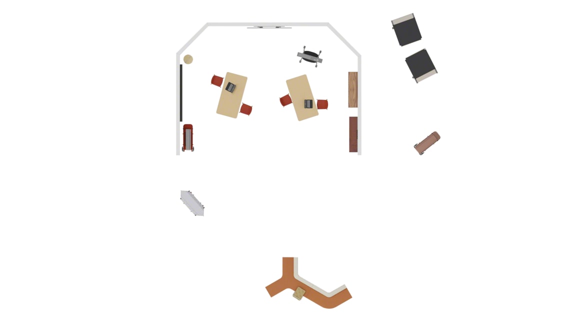 Steelcase Flex Collection, Steelcase Roam Collection, Smith System Planner Studio, Orangebox On the QT, Orangebox Away from the Desk, Orangebox Cubb Stool, m.a.d. Sling Side Table