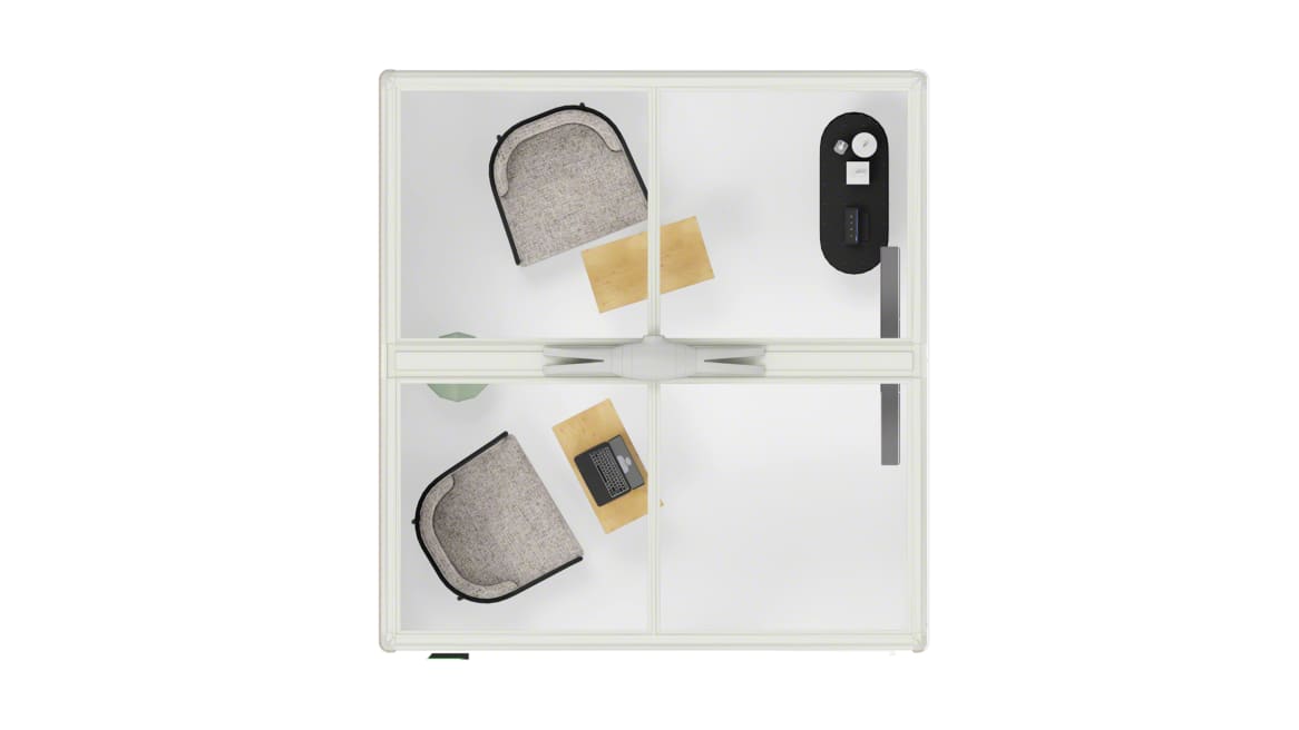 Steelcase Room Wizard, Orangebox Air3, Bolia Posea Table, m.a.d. Circa Lounge, m.a.d. Roto Stool, West Elm Linear C Table