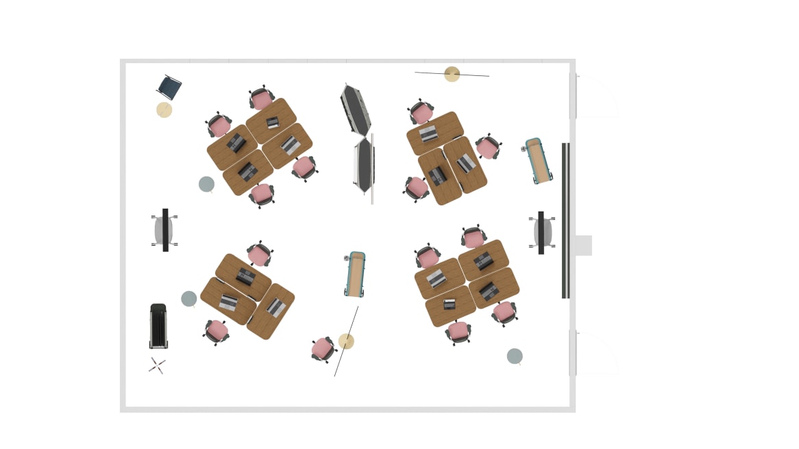 Steelcase Series 1, Steelcase Flex Collection, Steelcase Roam Collection, Bolia Grab Pouf, m.a.d. Sling Stool