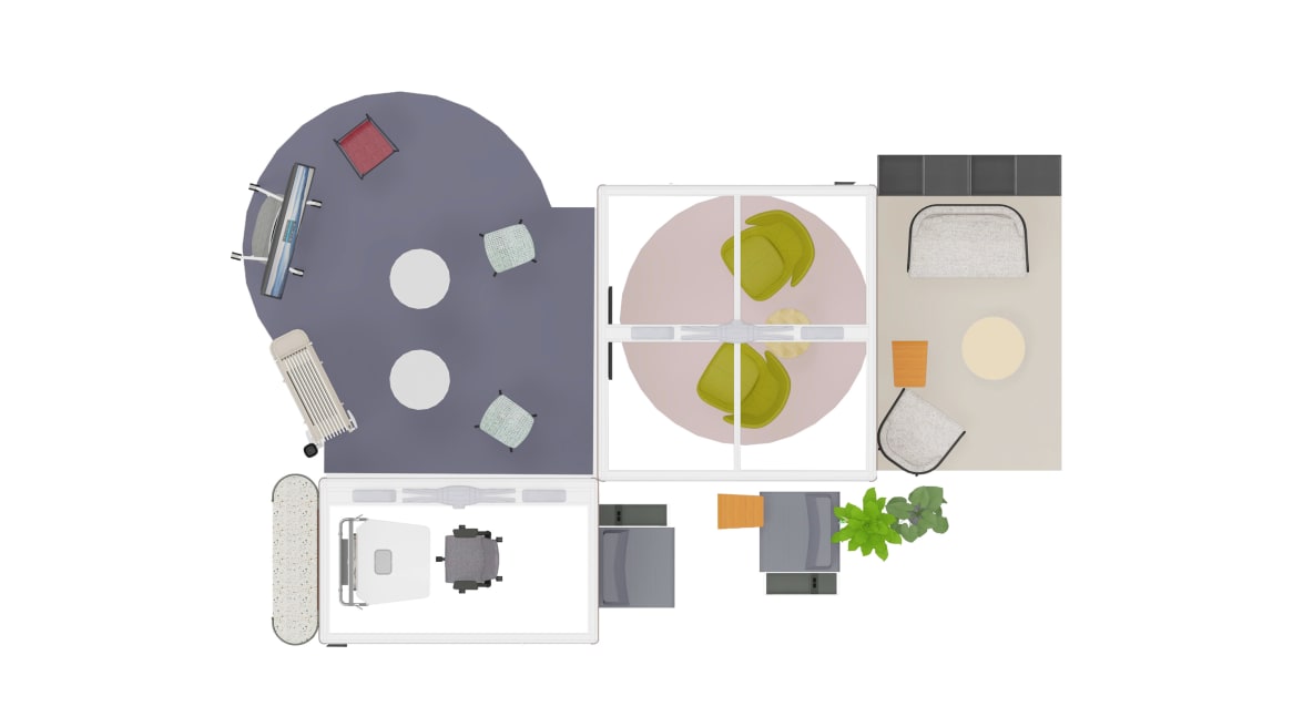 Steelcase Roam Collection, Steelcase Flex Collection, Steelcase media:scape Kiosk, Steelcase Gesture, Steelcase B-Free, Steelcase Turnstone Campfire Personal Table, Steelcase Turnstone Bassline, Coalesse Montara650 Table, Orangebox Cubb Seating, Orangebox Air3, Orangebox Avi, m.a.d. Lolli Bart Stool, m.a.d. Circa Lounge, m.a.d. Urban Shelf, Commune Terra Sideboard