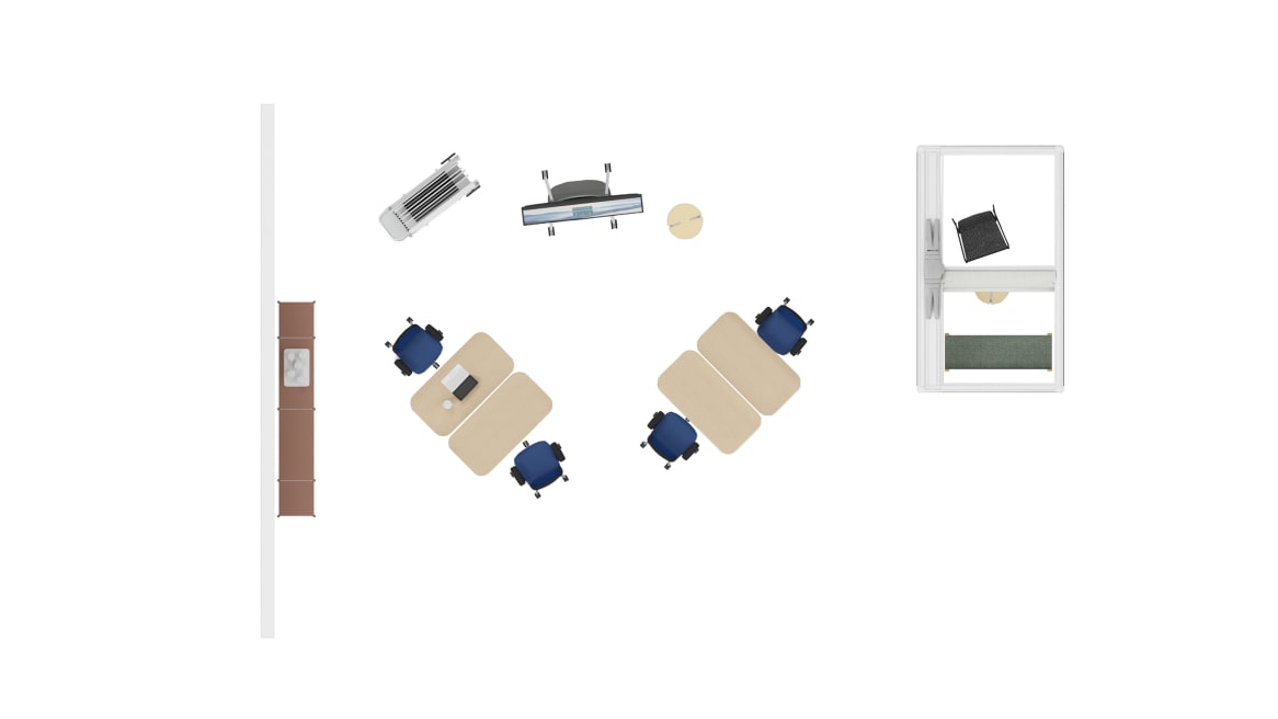 Steelcase Roam Collection, Steelcase Flex Active Frames, Steelcase Flex Collection, Steelcase Personality, Steelcase B-Free, Orangebox Air3, m.a.d. Sling Stool